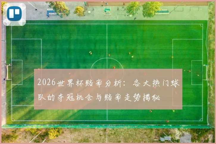 2026世界杯赔率分析：各大热门球队的夺冠机会与赔率走势揭秘